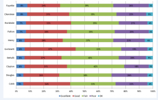 chart - Perception by County of Public Education in Metro Atlanta
