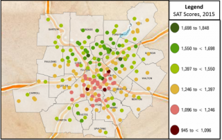 Figure 2. Cumulative SAT Scores, 2015 (Atlanta Region)