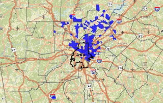 Map - Mortgage loans for purchasing homes per square mile