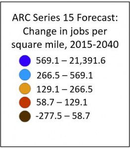 ARC forecast 2015-2040 employment density