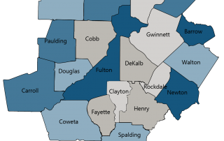 Difference in life expectancy for low- and high-income in 20 county metro Atlanta region
