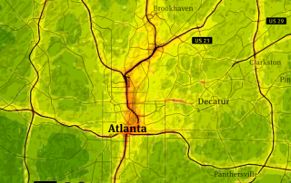 Particulate Matter 2.5 concentrations in metro Atlanta