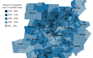 Metro Atlanta born in another state residents