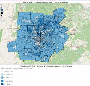 atlanta map affordability housing transportation