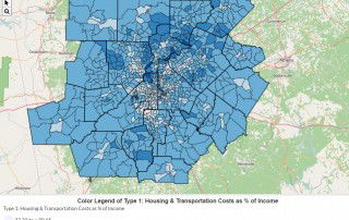 atlanta map affordability housing transportation