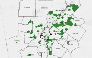 family size metro atlanta map