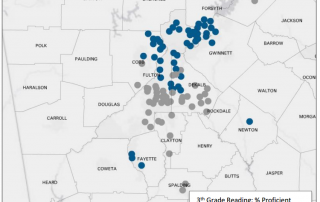 reading proficiency atlanta schools map