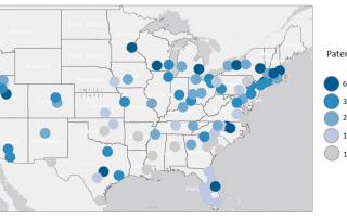 top metros for patents map