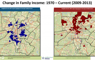 change in income atlanta maps