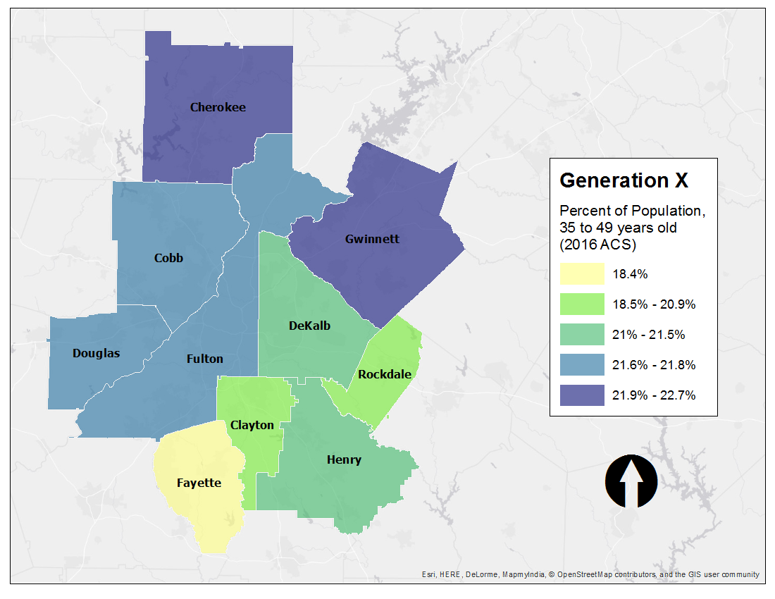 Map Generation X in Metro Atlanta