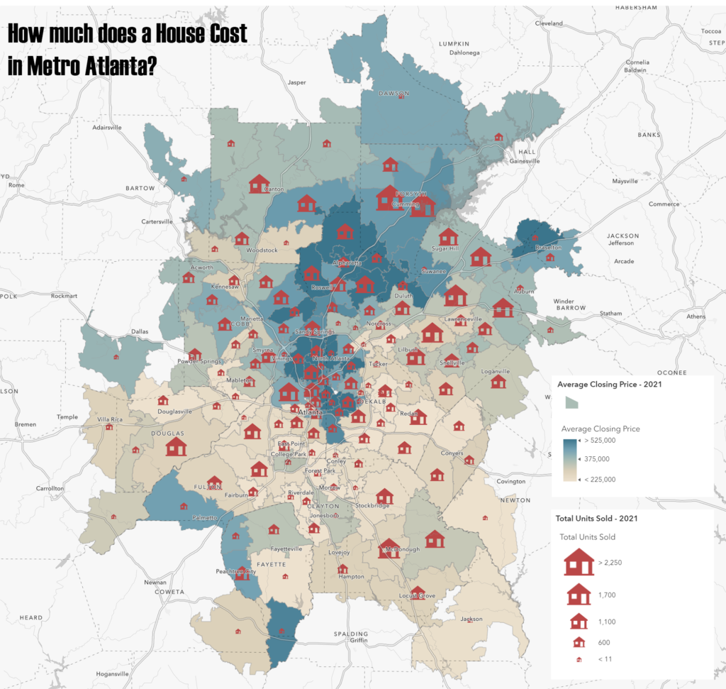 Housing Price Map of Metro Atlanta